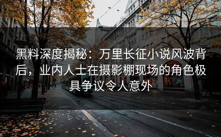 黑料深度揭秘：万里长征小说风波背后，业内人士在摄影棚现场的角色极具争议令人意外